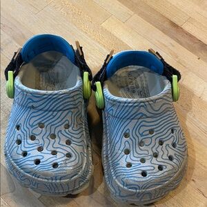 CROCS Kids Blue and Gray Water Shoes